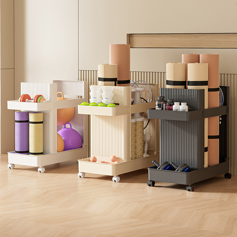 Sports Equipment Organizer Rack - Tekerlekli Spor Salonu Ekipmanı Tutucu, Fitness