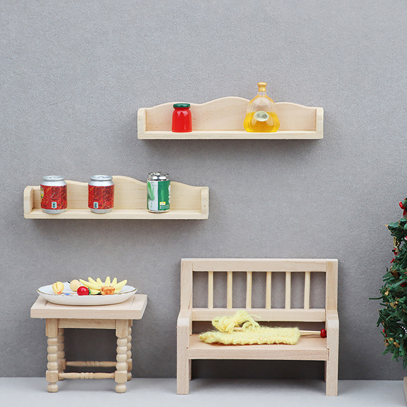 Sports Equipment Organizer Rack - 1 adet Dollhouse minyatür duvar rafı