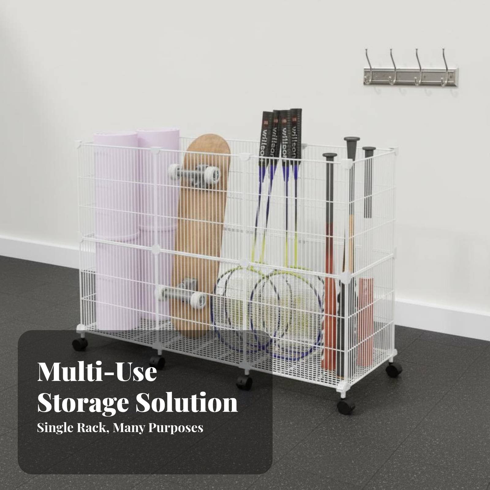 Sports Equipment Organizer Rack - Spor Ekipmanları Saklama Arabası Sağlam Spor