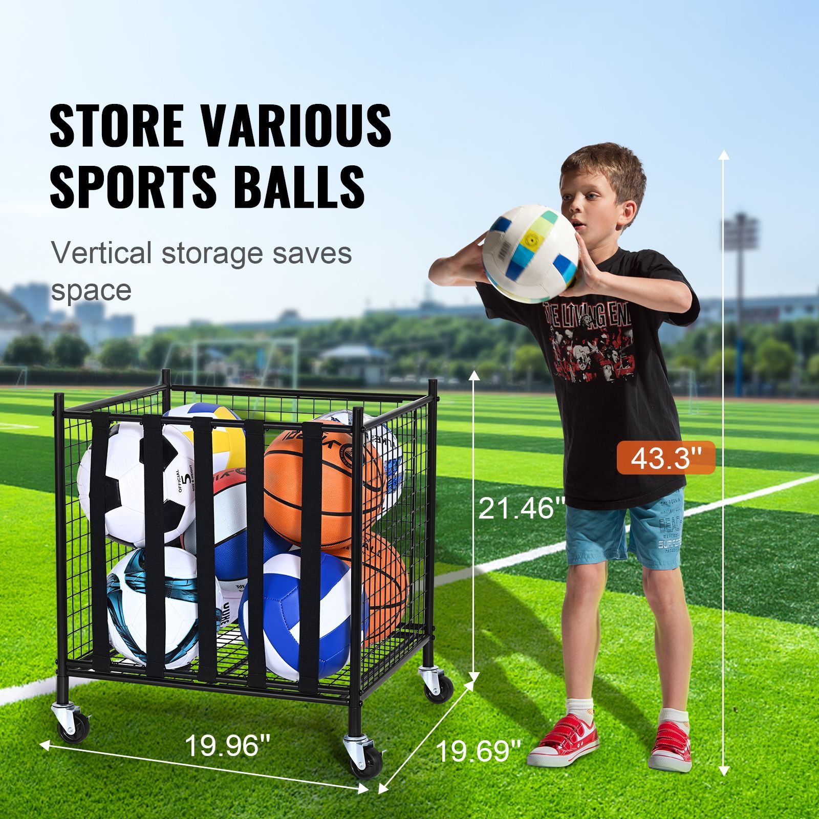 Tekerlekli Spor Topu Saklama A - Sports Equipment Garage Storage incelemesi ve fiyatı