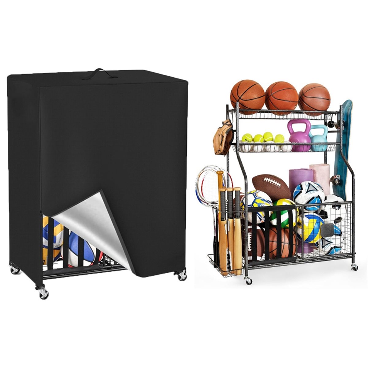 Basketbol Rafı Örtüsü Garaj Sp - Sports Equipment Garage Storage incelemesi ve fiyatı